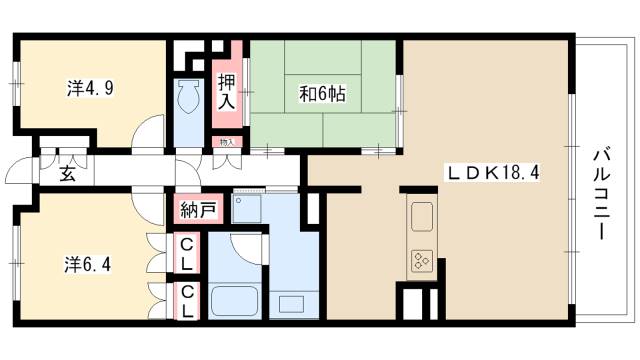 レザンドール東山元町の間取り