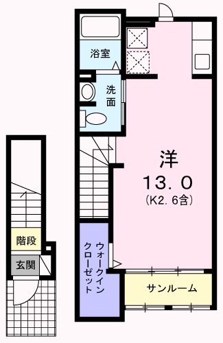 東京都青梅市新町２（アパート）の賃貸物件の間取り