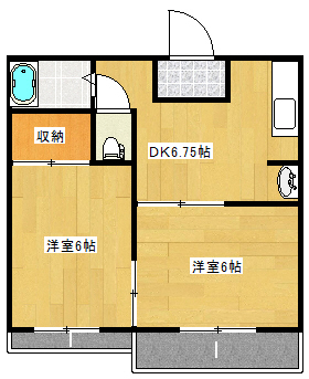 【武蔵ヶ丘アパート　A棟の間取り】