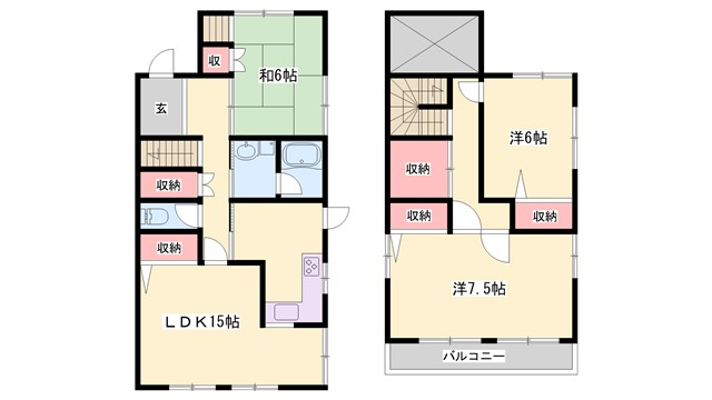 広峰借家の間取り