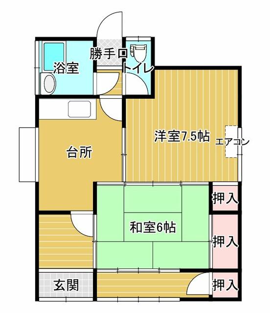 山口県宇部市川添１（一戸建）の賃貸物件の間取り