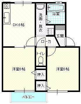 大崎市古川駅東のアパートの間取り