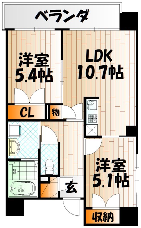 REZIA小倉の間取り