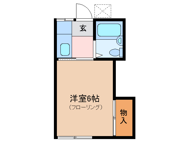 松阪市宝塚町のアパートの間取り