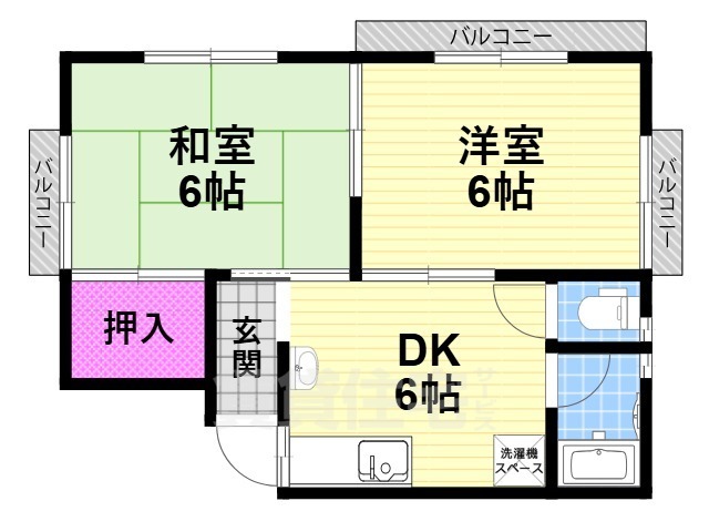 かわにしグリーンハイツの間取り