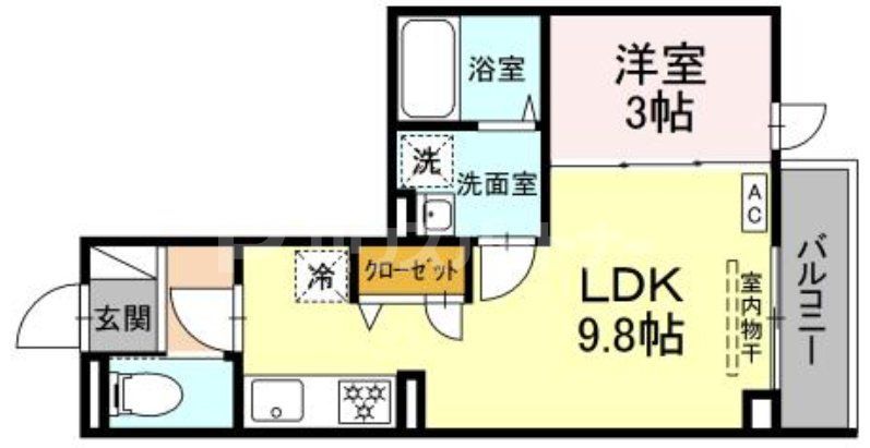 足立区扇のアパートの間取り