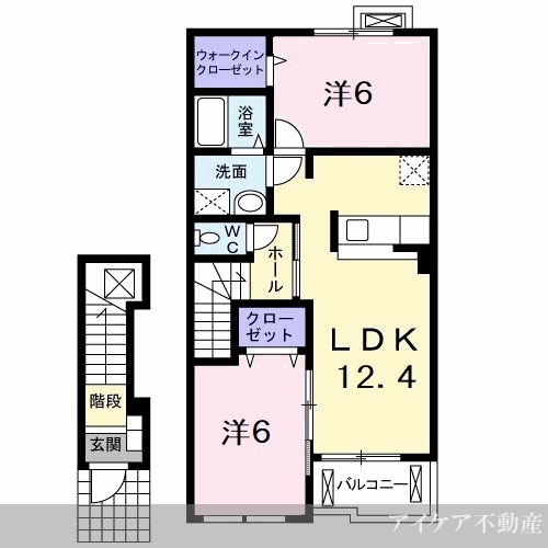 名西郡石井町高川原のアパートの間取り