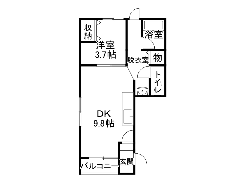 【ムトウハイツIIの間取り】