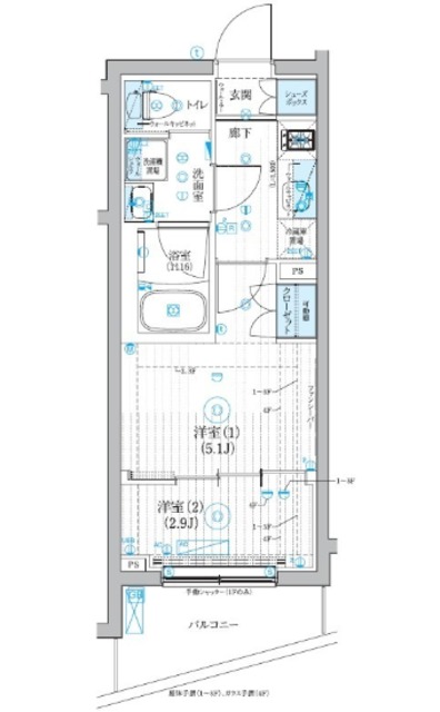 【ブライズ二子新地の間取り】