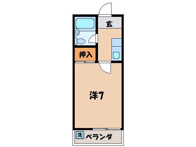 西尾市丁田町のアパートの間取り