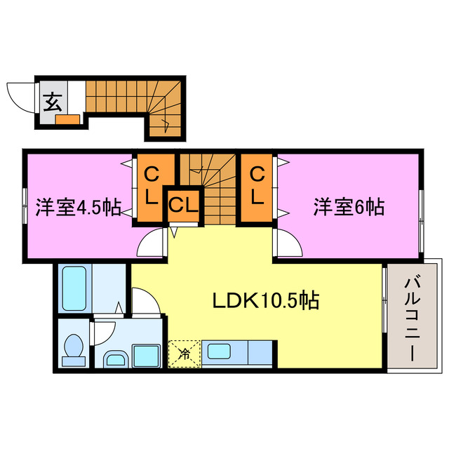 フロントパークこうかIIの間取り