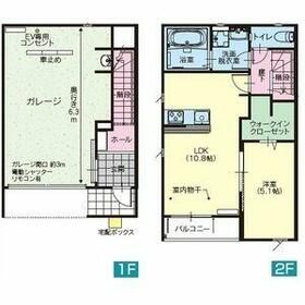 【宇都宮市西原町のアパートの間取り】