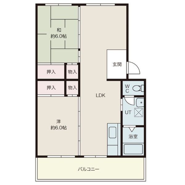 【山根台第1住宅B棟の間取り】