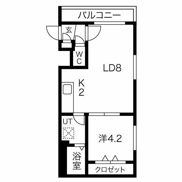 【札幌市北区北三十七条西のマンションの間取り】