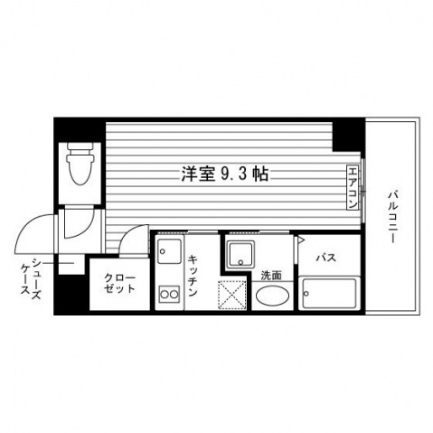 ウィルキューブ栗平[食事付き（1F）]の間取り