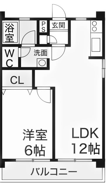 神戸市垂水区高丸のマンションの間取り