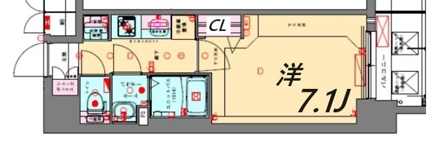 神戸市兵庫区駅南通のマンションの間取り