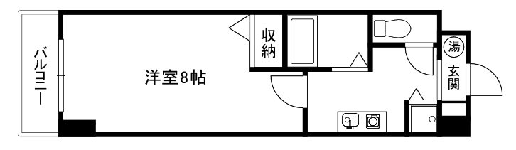 京都市伏見区竹田段川原町のマンションの間取り