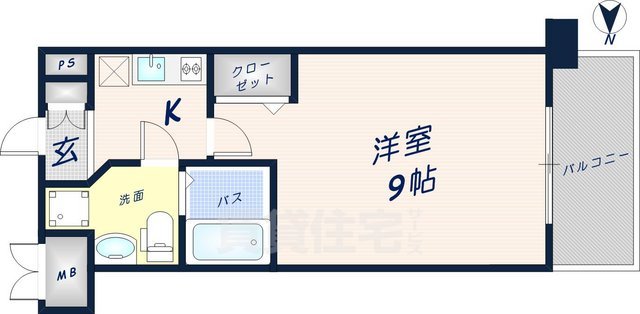 東大阪市中新開のマンションの間取り