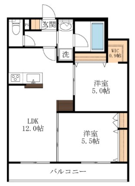 練馬区錦のマンションの間取り