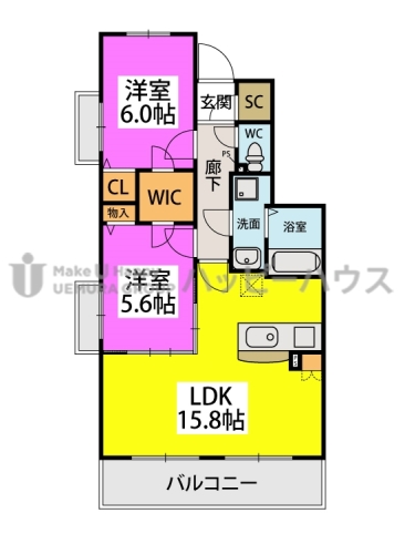 カルム五条の間取り