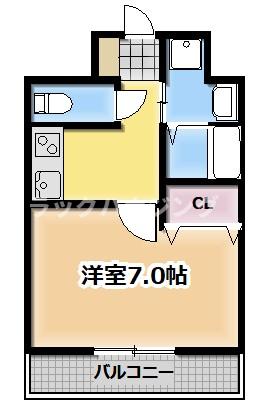 寝屋川市中木田町のマンションの間取り