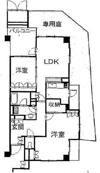 【横浜市港南区港南台のマンションの間取り】