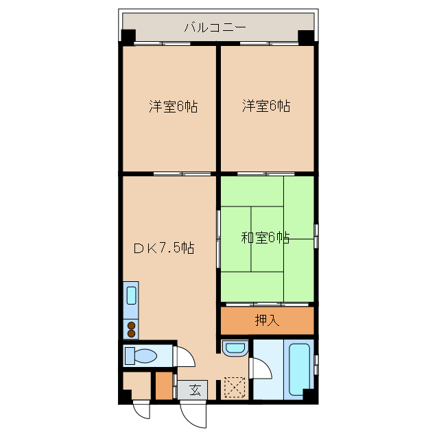 シャルマン麻里布の間取り