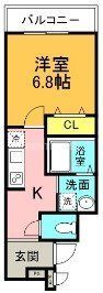 東大阪市御厨中のアパートの間取り