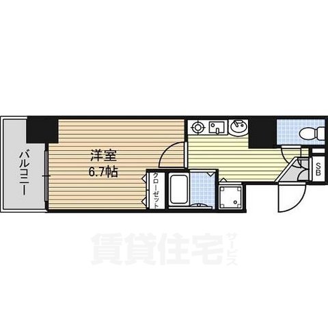 【名古屋市中村区名駅南のマンションの間取り】