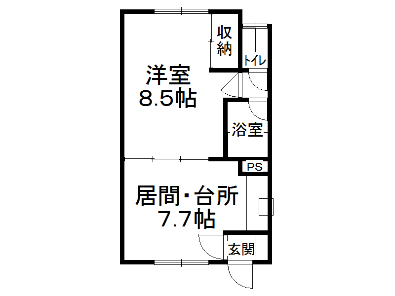 桐井マンションの間取り