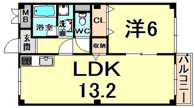 若菱ハイツの間取り