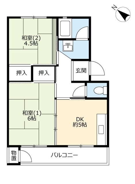 ＵＲ小栗栖北の間取り