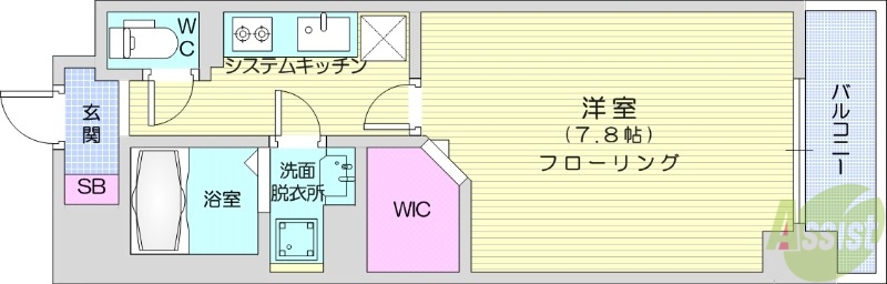 名取飯野坂壱番館の間取り