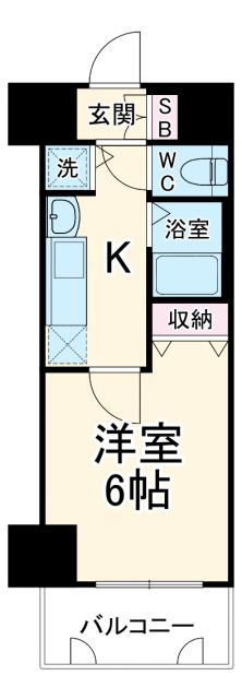 名古屋市中区新栄のマンションの間取り