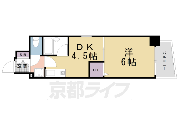 エスリード京都河原町第３の間取り