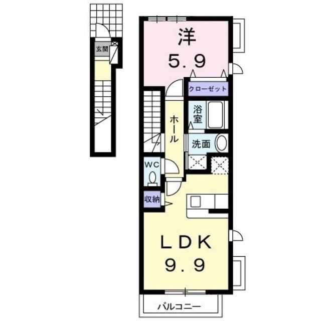 【日野市平山のアパートの間取り】