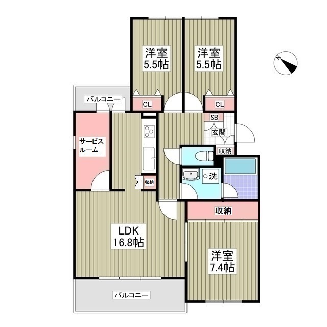 リブレス成田Aの間取り