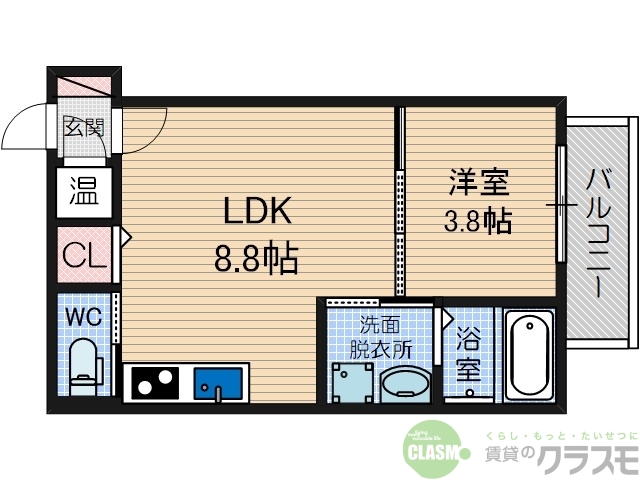 茨木市美沢町のアパートの間取り