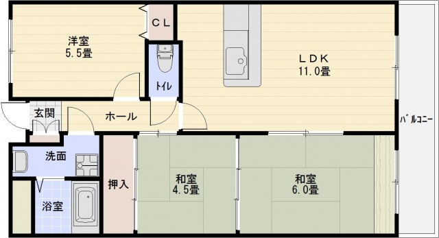 ルキア国分の間取り