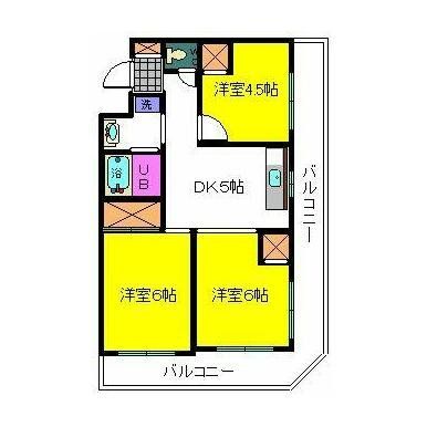 江戸川区南葛西のマンションの間取り