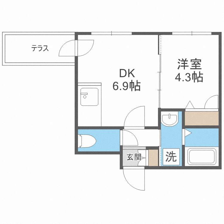 セレッソ北円山の間取り