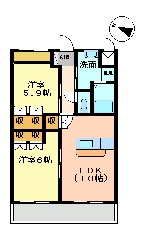 エスペランサ吉敷の間取り