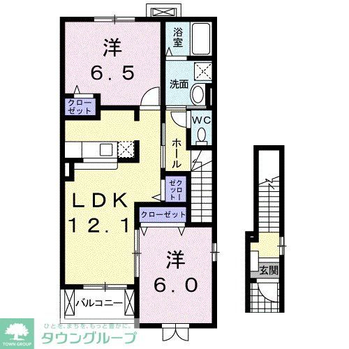 【日高市武蔵高萩のアパートの間取り】