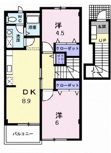 エステートＨｉｂｉｎｏの間取り