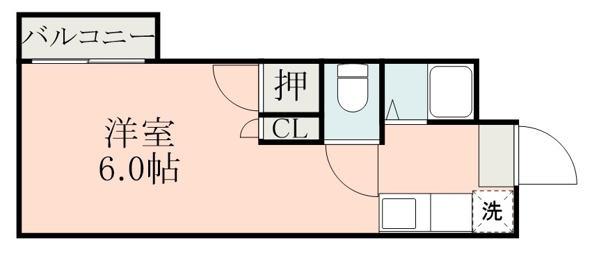 鹿児島市下荒田のマンションの間取り