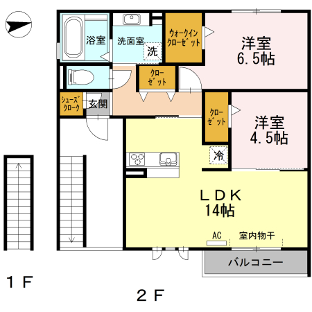 ファミーユB棟の間取り