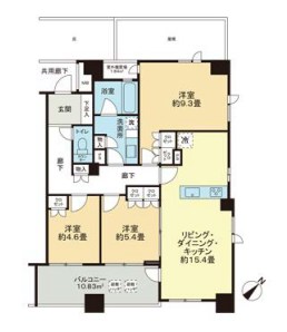 ピアース東京インプレイスの間取り写真