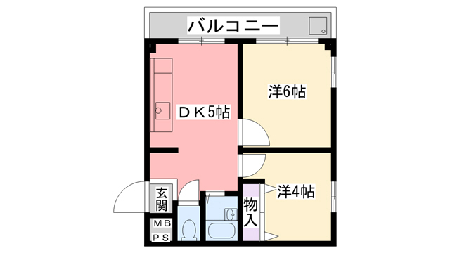 ＪＲ東海道本線 甲子園口駅 徒歩4分 3階建 築31年の間取り写真