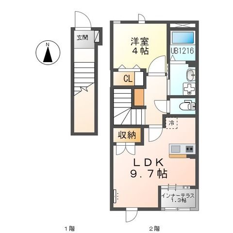 サンライズ 早川の間取り写真